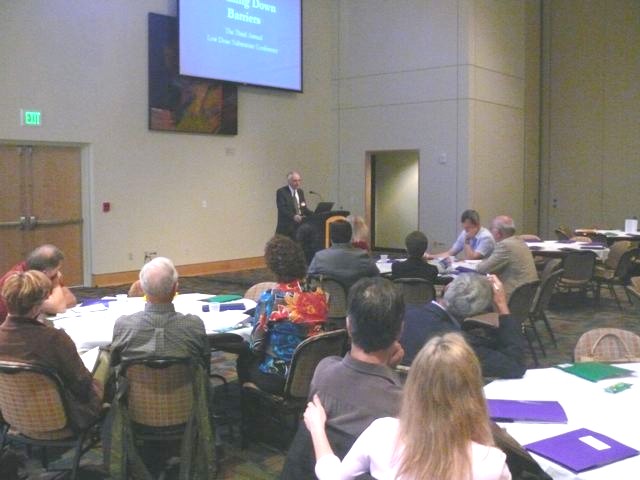 David Gluck, MD and conference audience